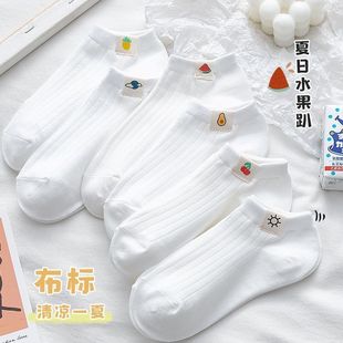 薄款 袜子女短袜夏季 ins潮百搭夏天女士船袜可爱日系
