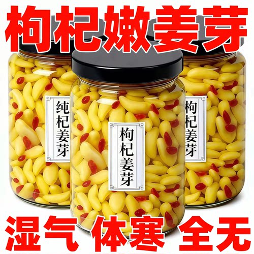 枸杞泡姜芽醋泡嫩姜山东小黄姜芽腌制下饭菜酸甜仔姜