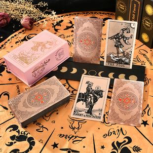 塔罗牌正版taro普及版粉彩韦特百年维特牌ta塔luo牌罗嗒牌初学者
