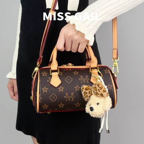 MissGail经典甜美挂件波士顿包女生日常简约款通勤包小众品牌设计