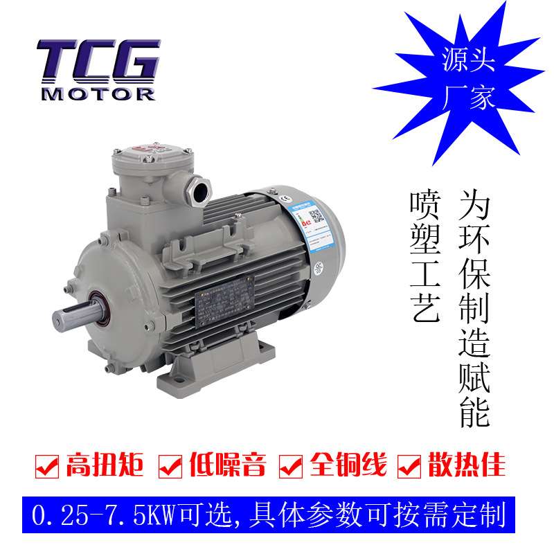 供应隔爆型三相异步电机 CT4小接线盒防爆电机550W 线槽精度高