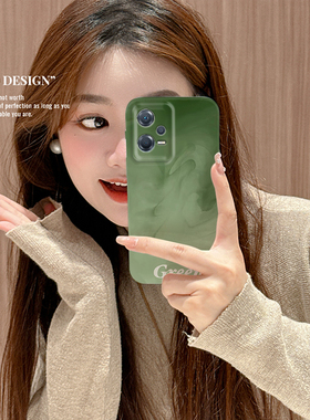 ins风绿色晕染适用红米note12pro手机壳红米NOTE12Turbo菲林硬壳红米note11pro+男女潮保护套红米note11TPro