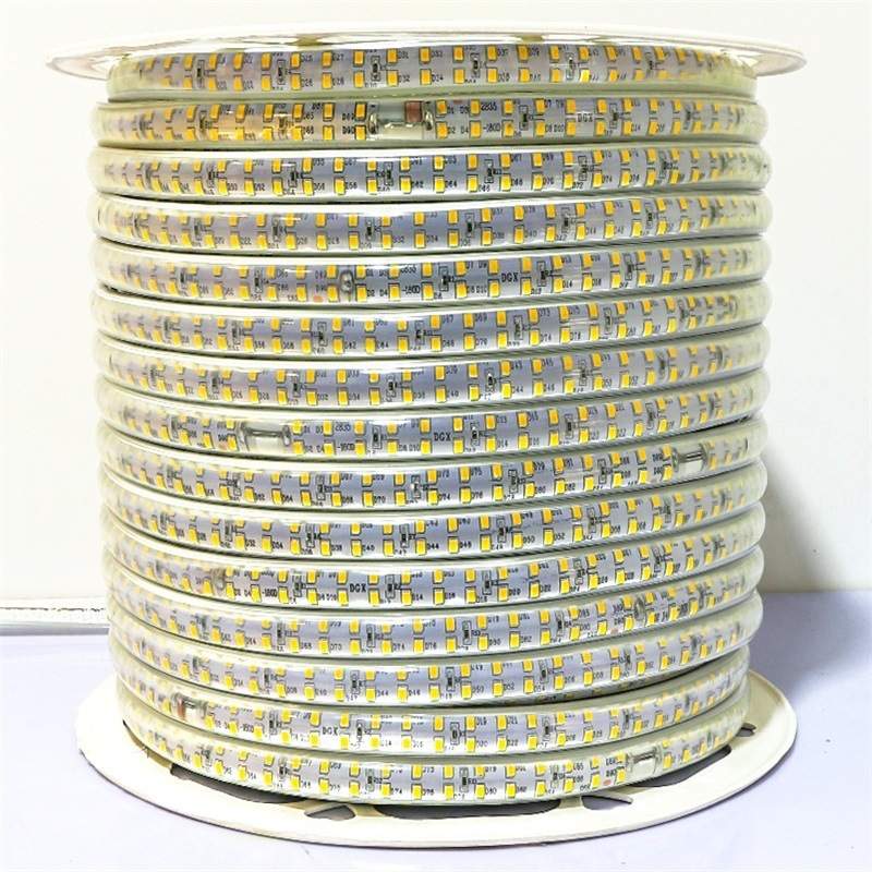 220V家用LED灯带120珠180珠白光黄光工程装饰LED灯条24V36V灯带