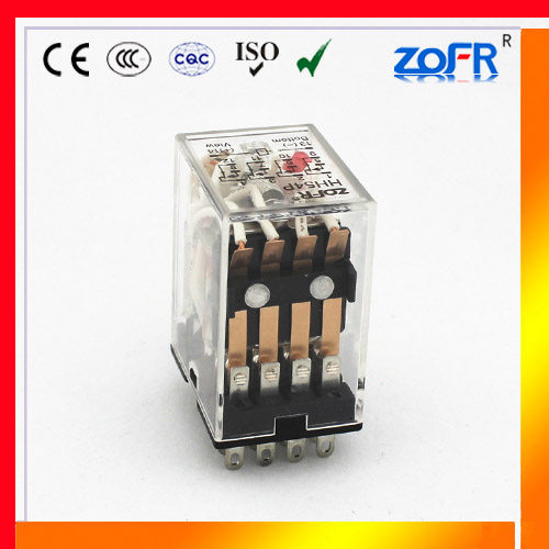 小型电磁继电器HH54P-L DC24V 12V中间继电器MY4NJ AC220V AC110V