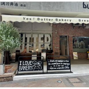 立式 围挡咖啡店隔断屏风栏杆围栏广告牌护栏拒马移动铁艺落地可