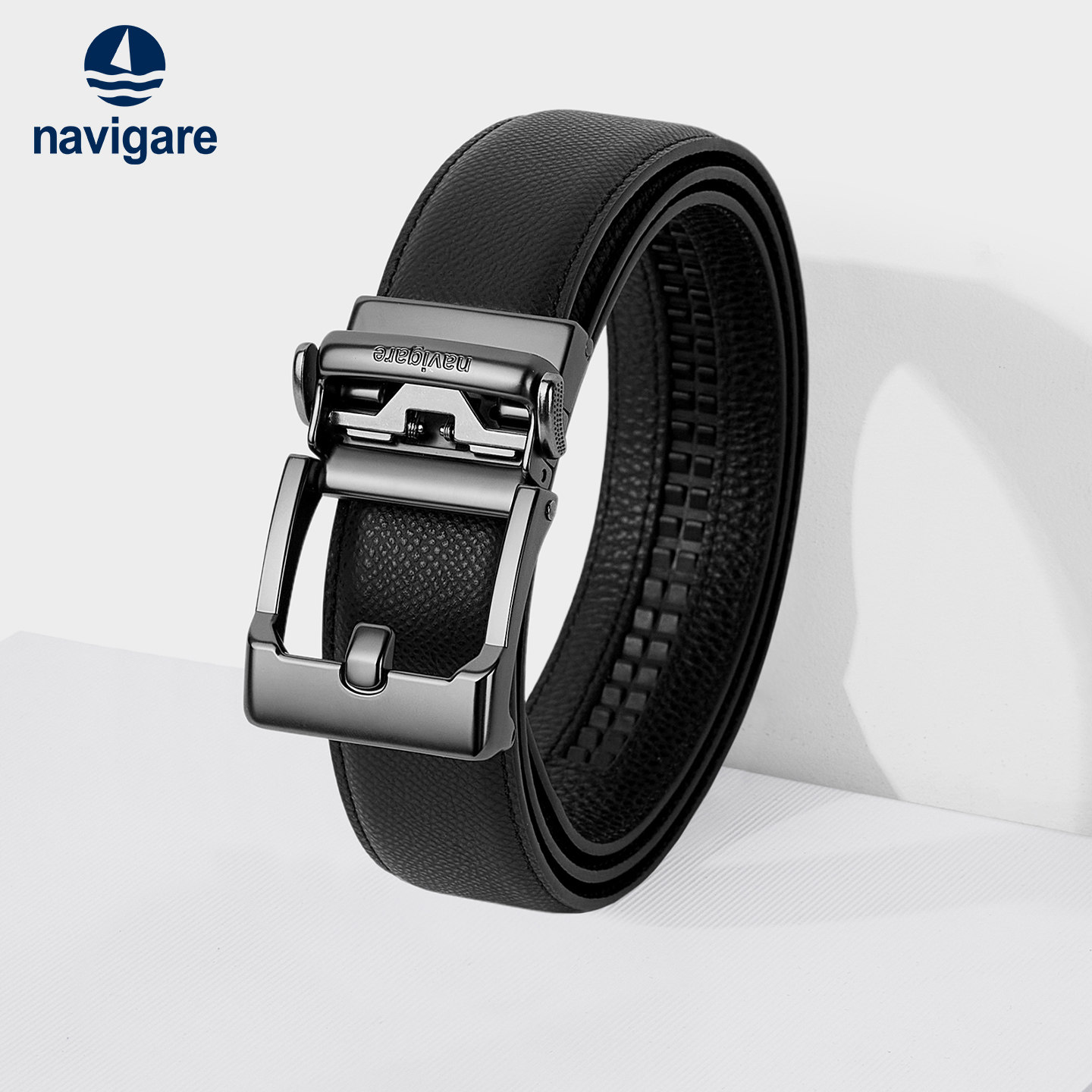 Navigare意大利小帆船2026新款男士真皮皮带自动扣设计感