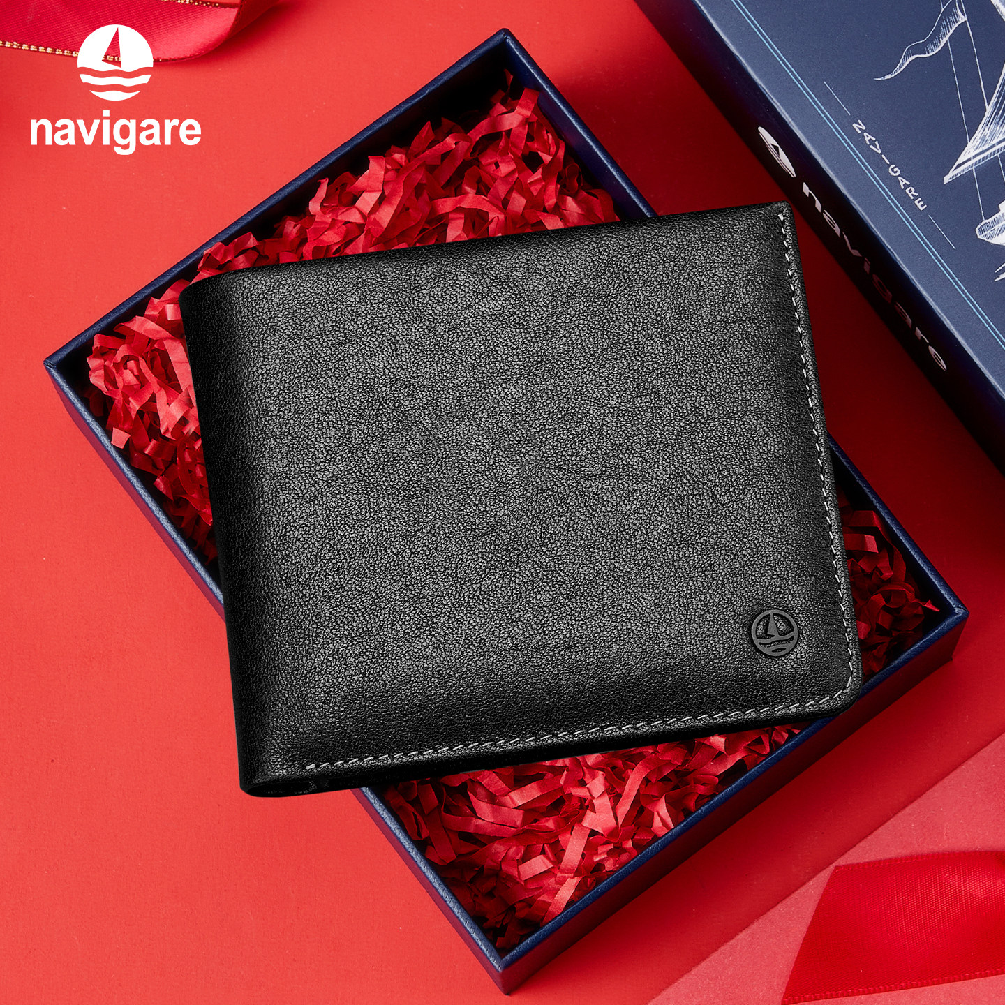 Navigare纳维凯尔意大利小帆船男士真皮钱包男款高端头层牛皮皮夹