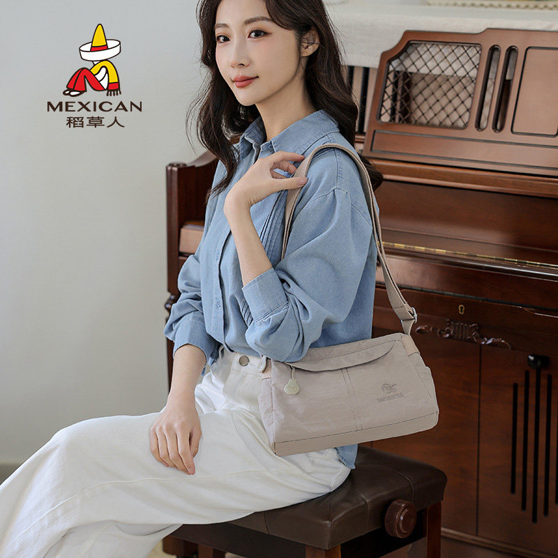 2025新款韩版通勤简约单肩包时尚百搭背包休闲轻便大容量斜挎包