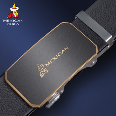 稻草人皮带男士正品真皮腰带高档牛皮商务潮2026新款年轻人裤腰带