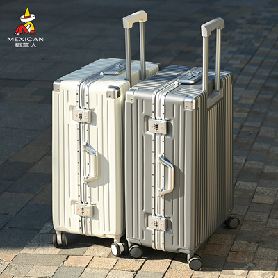 稻草人旅行箱20寸铝合金框行李箱24大容量拉杆密码箱品牌官方正品