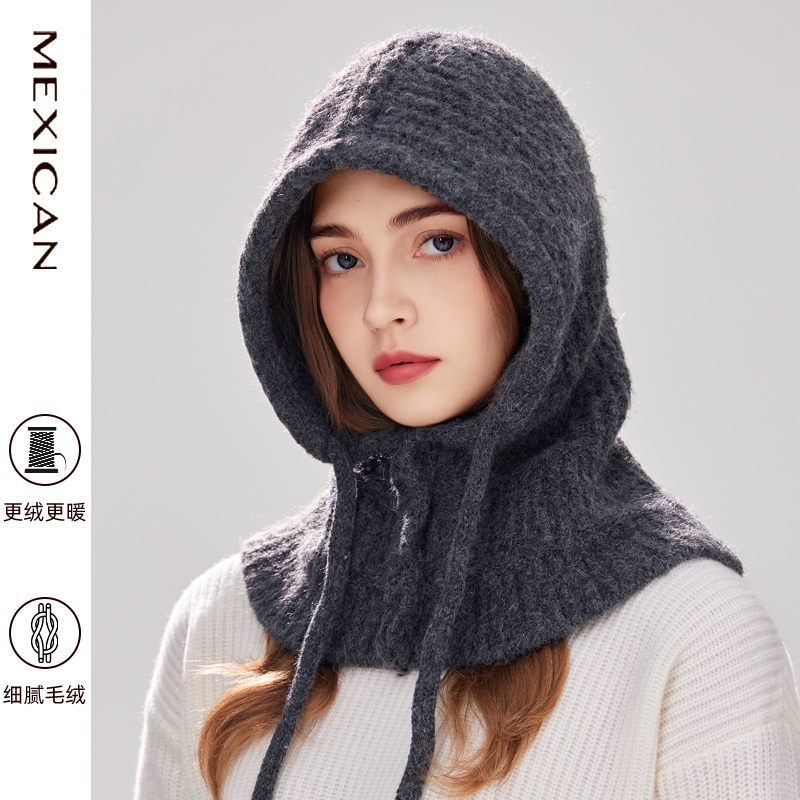 稻草人巴拉克拉法帽保暖针织