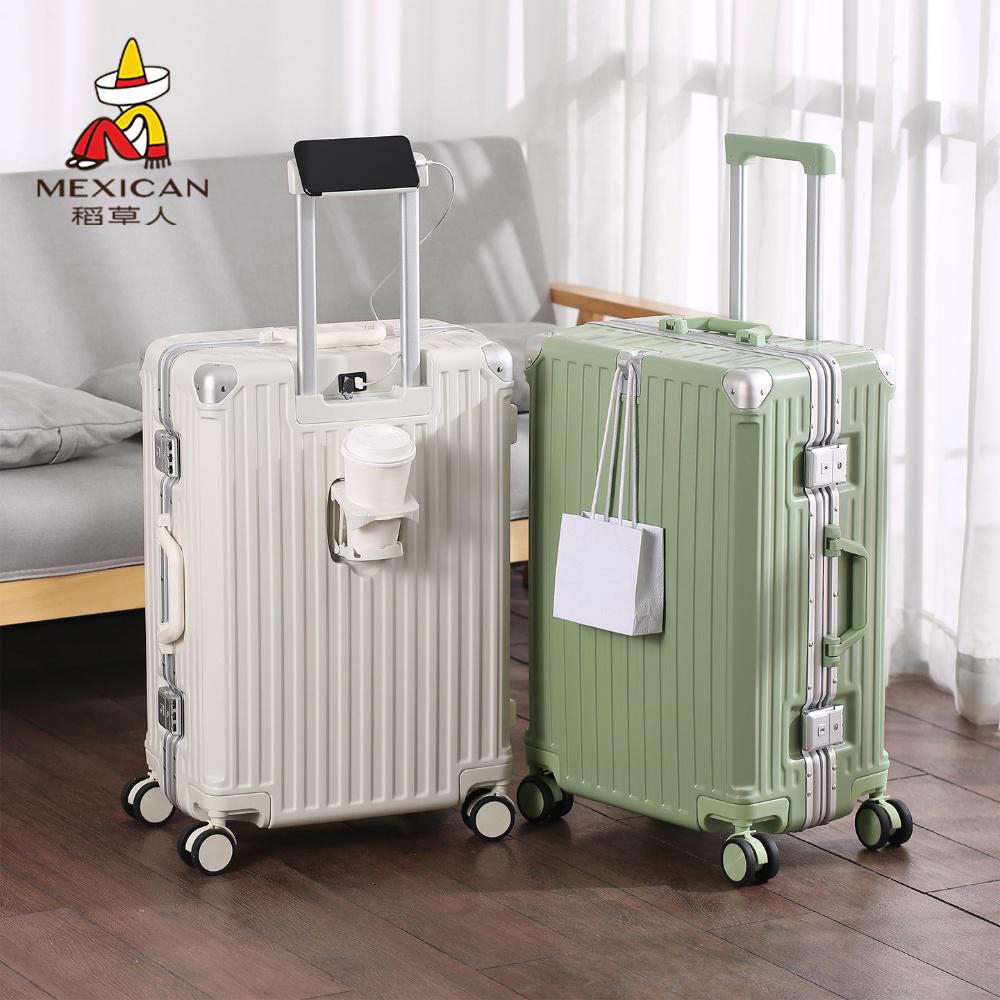 稻草人2025新款行李箱铝框拉杆箱皮箱万向轮新款旅行密码箱子男女