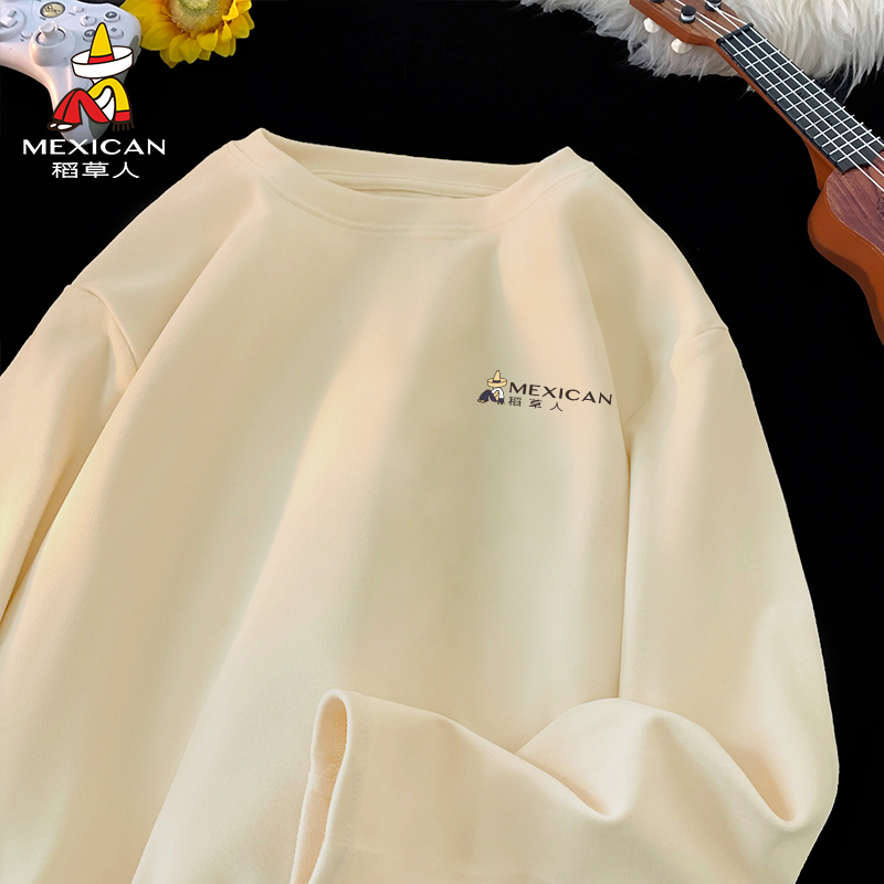 稻草人宽松保暖长袖新款潮打底衫