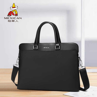 稻草人公文包男款商务包上班通勤单肩斜挎男士手提包笔记本电脑包