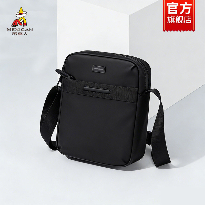 稻草人单肩包男士包包斜挎包男款帆布小背包2026新款时尚休闲男包