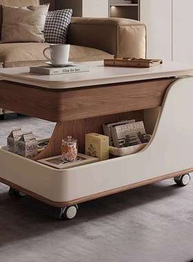 沙茶几小推车发客多厅移动推车功能奢轻小户型简约QDW升降现代家