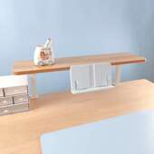 书桌置物架阅桌面读架免打纳147孔儿童学习桌上支书架平板架实木