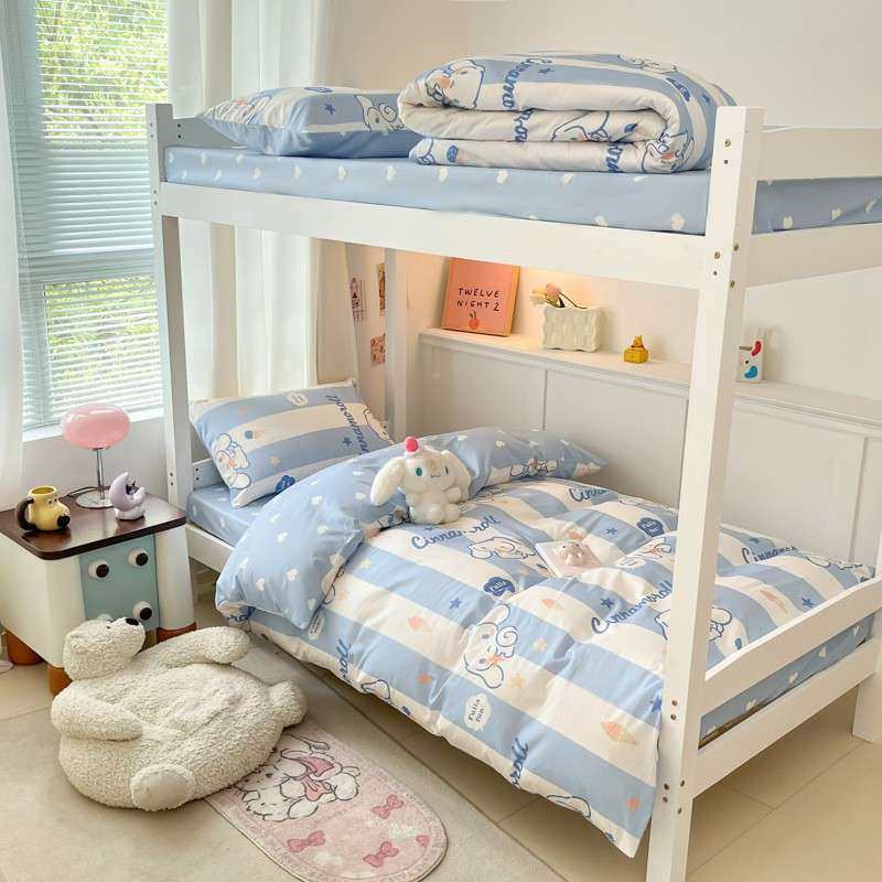 全棉纹卡花通斜四件三丽鸥纯棉可爱印套床上三件套床三丽鸥正笠款,床上用品,床品套件/四件套/多件套,淘宝优惠券,粉丝福利购,淘宝优惠卷