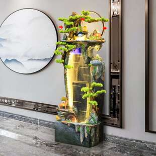 中式假山喷泉流景水地tb-68738摆件循公环水室内客厅办室落观装饰