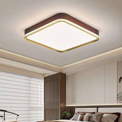 客厅吸顶新灯式护QXT眼餐卧室超薄黑胡桃实木2026新中款书厅房灯6