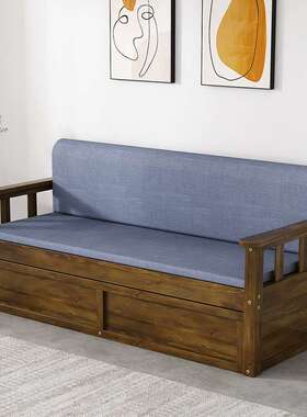 1A0L全实F76866SM木沙发床两用6202年新款多厅功能可折叠小户型客