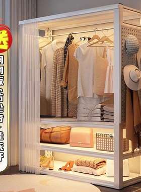 货架卧衣柜家用钢制落地置架易组装架出租物房开KJM放收纳室