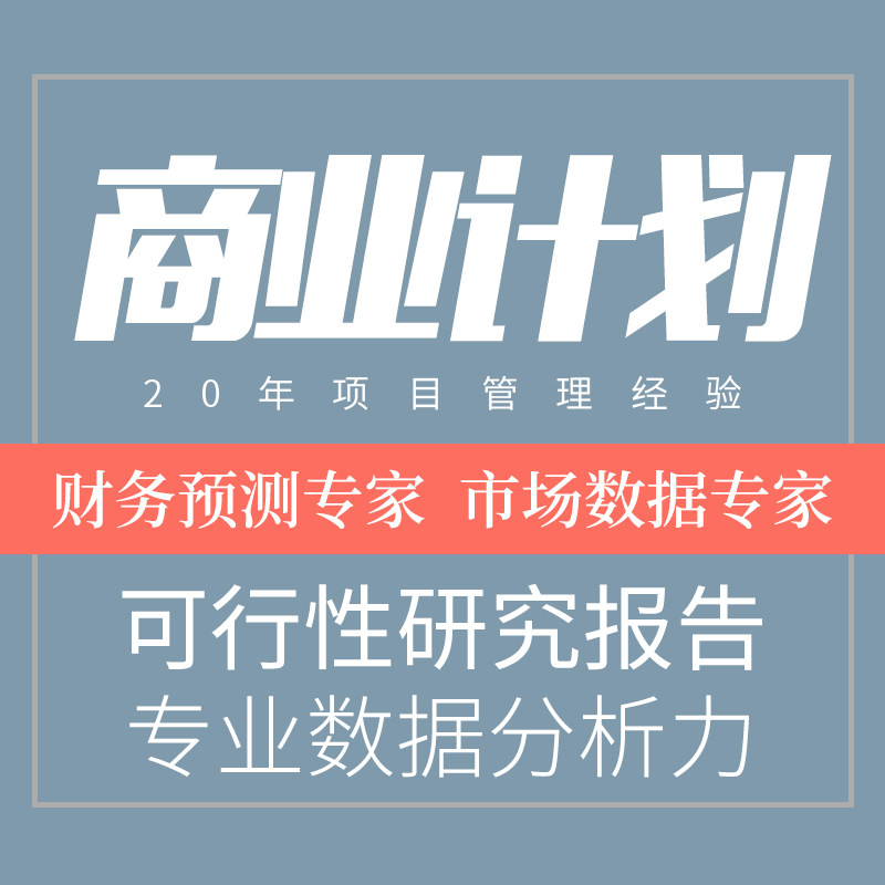 商业计划书撰写融资计划文章策划方案撰写路演PPT可行性文案