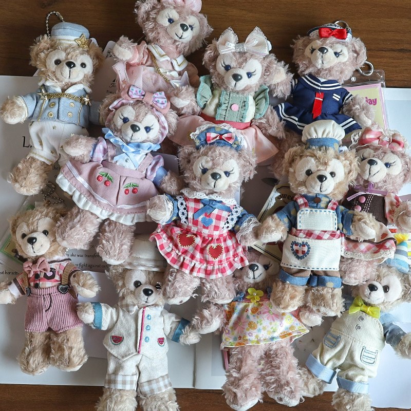 达菲熊雪莉玫挂件可m爱毛绒公仔包包挂饰钥匙扣女花束装饰娃娃玩