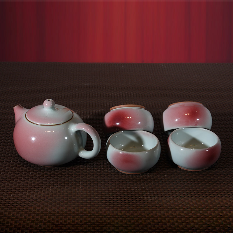 钧瓷茶壶套装王彪大师美人醉西施壶功夫茶具陶瓷茶壶茶杯一壶四杯