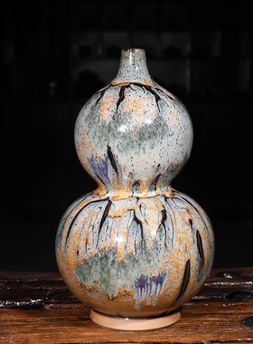 河南禹州神垕钧瓷福禄葫芦送领导长辈生日礼盒装国风摆件窑变釉