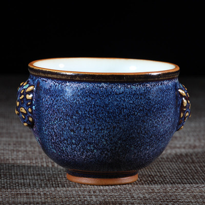 神垕钧瓷茶杯益兽杯陶瓷单杯功夫茶具品茗杯个人专用主人杯送礼品