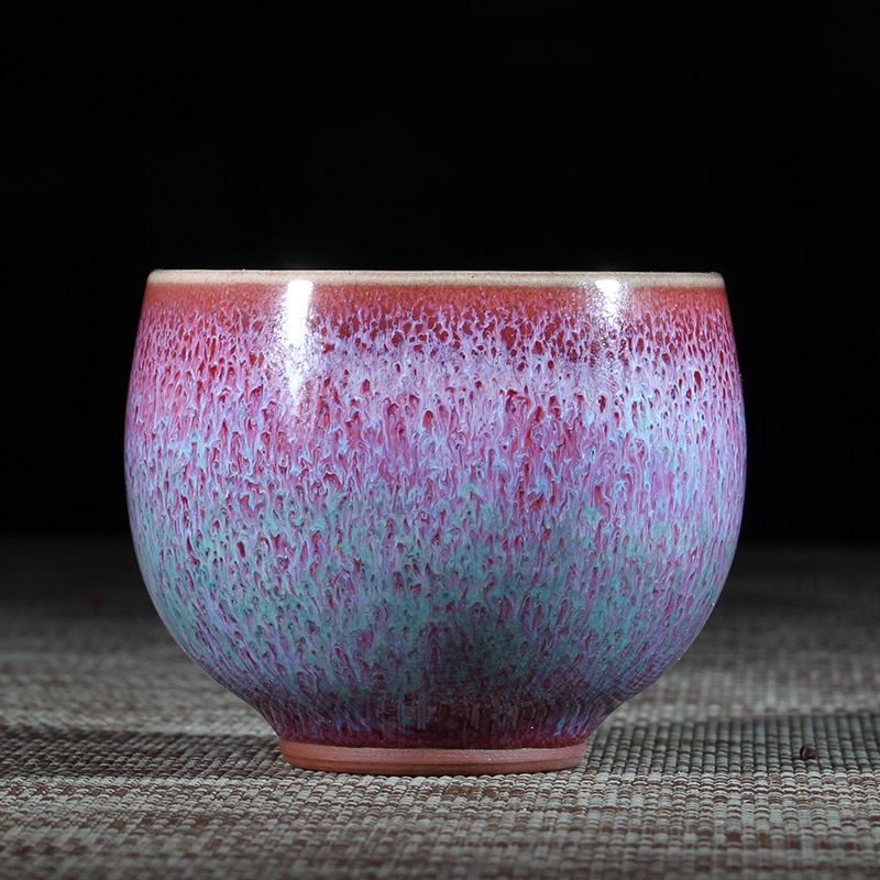 钧瓷茶杯鸡蛋杯直筒杯竹节杯陶瓷功夫茶具单杯主人杯品茗杯泡茶杯