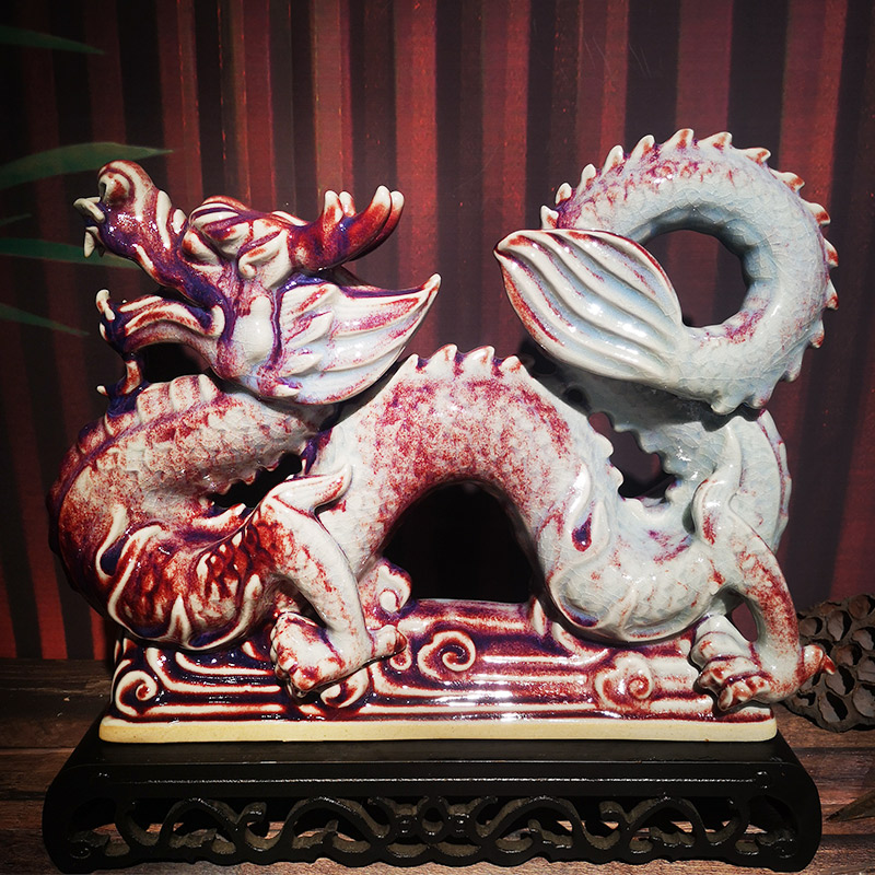 钧瓷摆件龙腾四海河南禹州神垕家居客厅玄关陶瓷高档礼品高档摆件