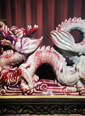 钧瓷摆件龙腾四海河南禹州神垕家居客厅玄关陶瓷高档礼品高档摆件