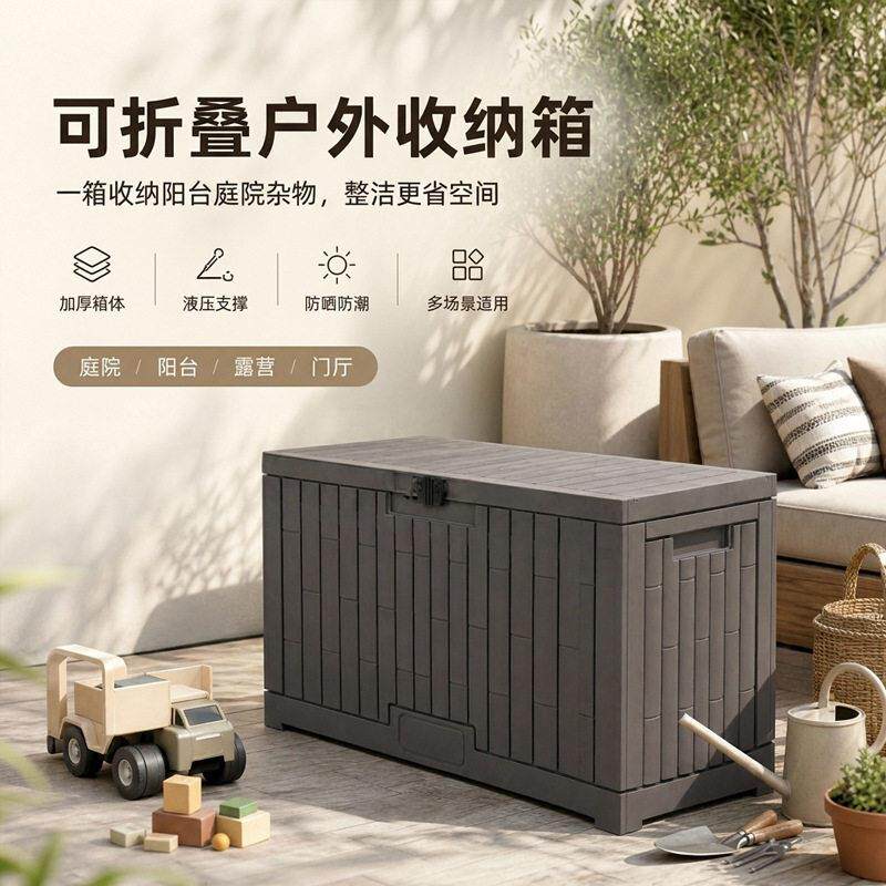 超大收纳箱大容量户外带锁防水工具可折叠防晒储物箱快递可以坐的