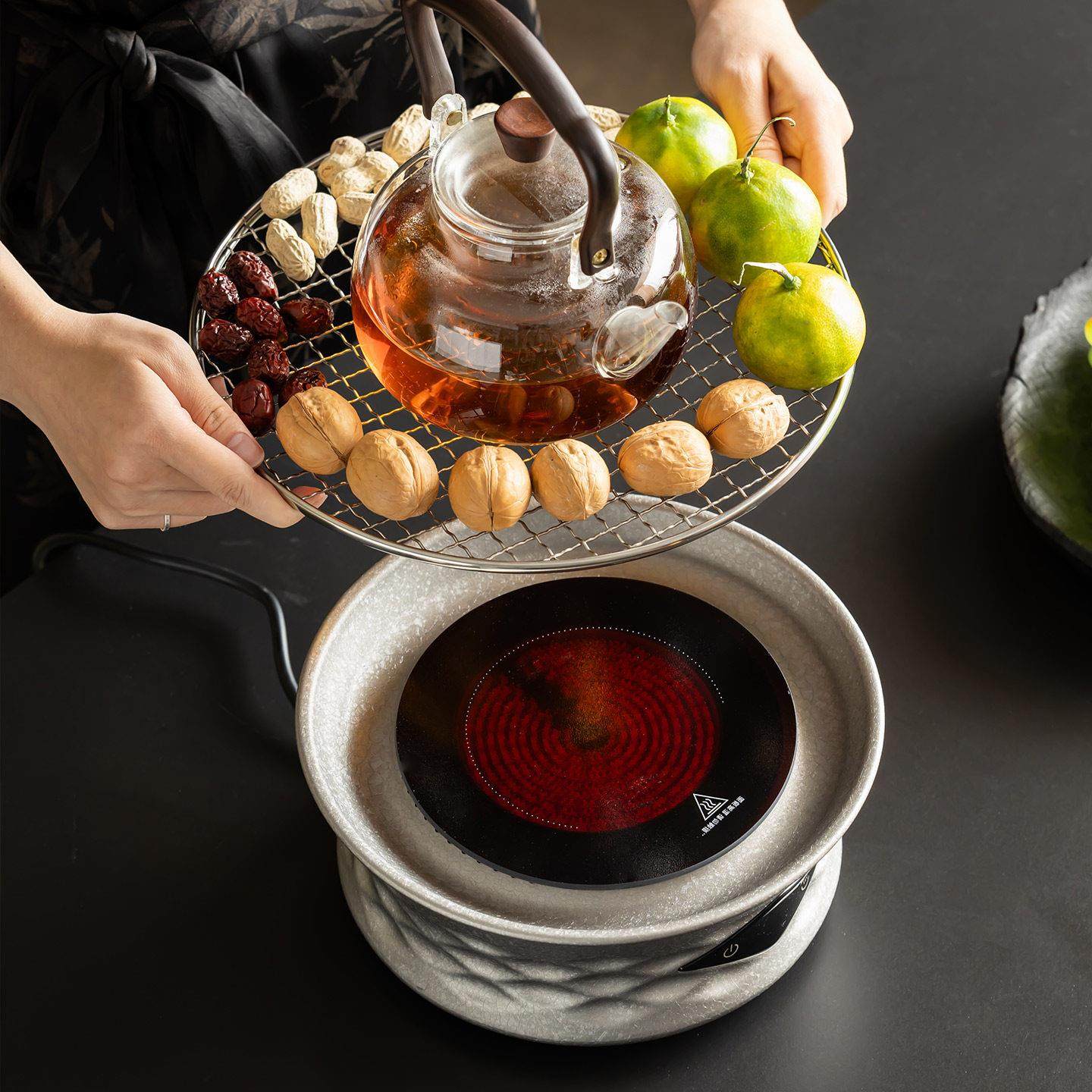 高档无线遥控电陶炉茶炉烧水壶煮茶器家用小型泡茶围炉煮茶玻璃壶,餐饮具,煮茶炉,淘宝优惠券,粉丝福利购,淘宝优惠卷