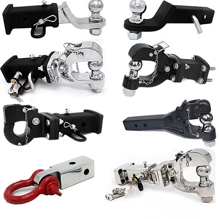 拖车钩流氓钩虎头钩改装挂钩球头钩方口转接头汽车战斧牵引钩拖钩