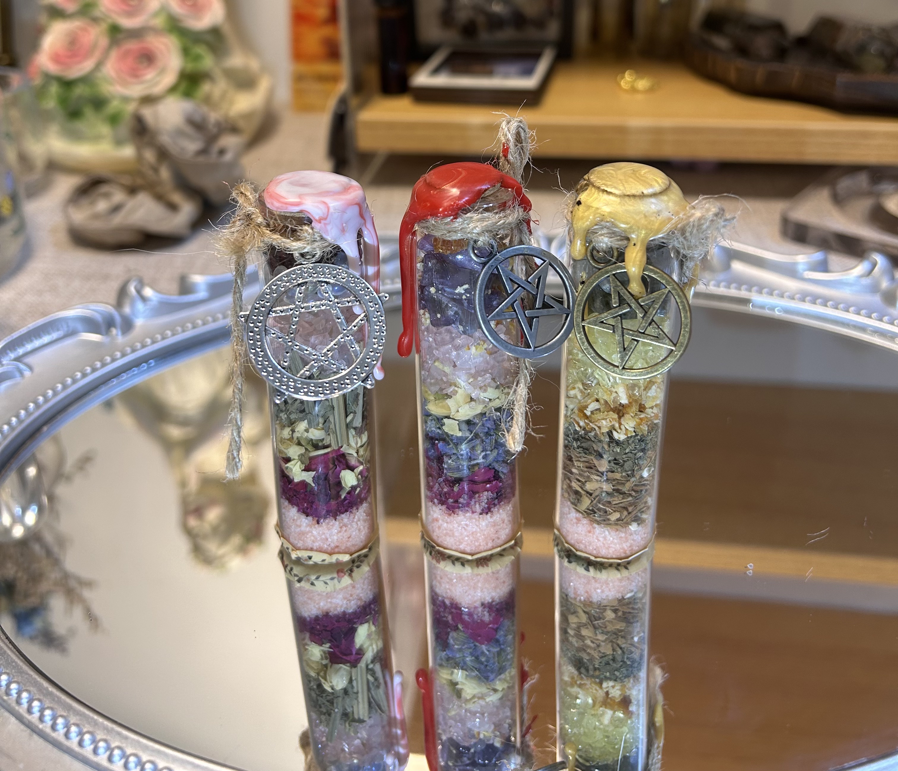 植物天然水晶精油许愿瓶摆件原79.9新年福利满68元包邮单拍不发