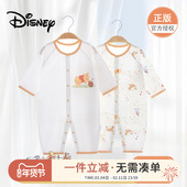 迪士尼婴儿衣服夏季 爬服哈衣 超薄空调服长袖 薄款 宝宝连体衣夏款