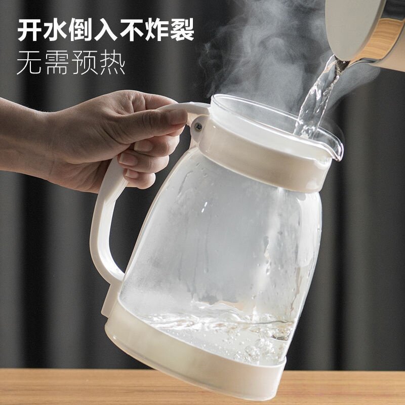 冷水壶大容量玻璃耐高温凉白开 水杯茶壶套组家用果汁壶防爆冷水