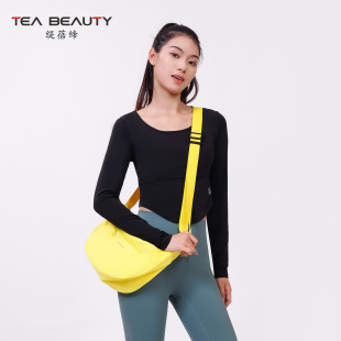 打底衫 t恤女健身瑜伽服跑步普拉提上衣修身 秋 Beauty运动长袖 Tea