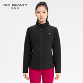 拉链内搭外穿保暖外套2025年冬季 Tea Beauty立领羽绒服女短款