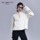 Tea Beauty瑜伽服外套短款 运动卫衣女士拉链立领宽松健身上衣秋冬