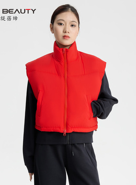 Tea Beauty缇蓓缔 N80532羽绒服马甲女外穿白鸭绒防风保暖运动