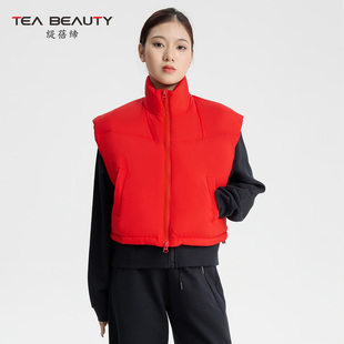 Tea N80532羽绒服马甲女外穿白鸭绒防风保暖运动 Beauty缇蓓缔