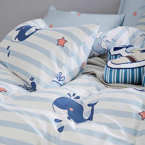 欢乐海洋丨全棉纯棉被套120x150cm床上四件套床单单人宿舍