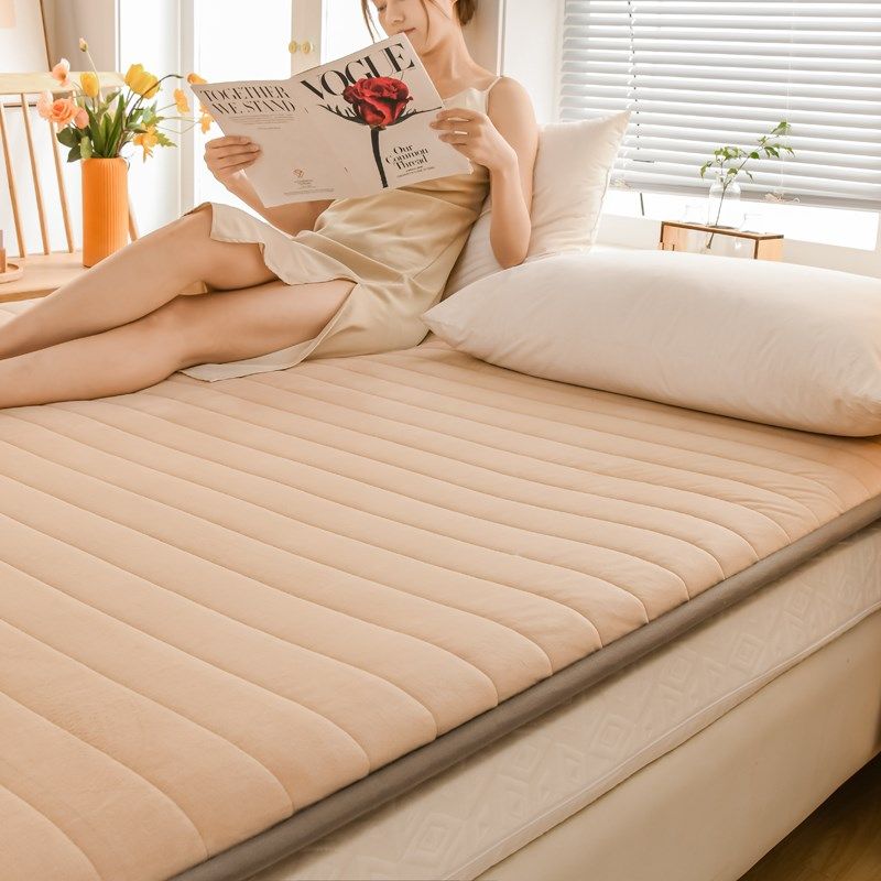 冬季保暖榻榻米床垫加绒加厚学生宿舍床褥子家用可折叠打地铺睡垫