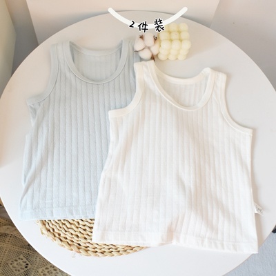 纯棉男童背心女童吊带春夏秋冬外穿儿童无袖背心内搭女宝宝打底衫