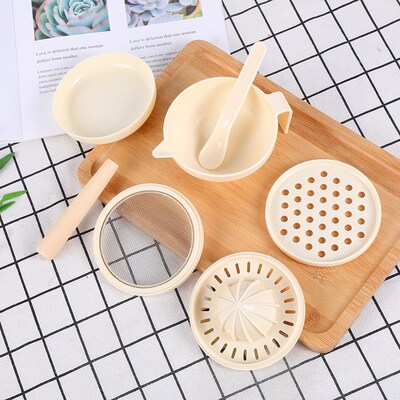 婴儿食品果泥捣碎过滤碗榨汁器宝宝辅食机制作手动辅食水果研磨碗