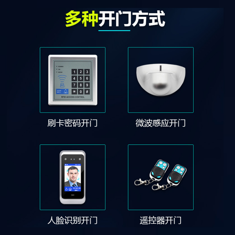 重叠自动门玻璃感应开门电动折叠门上下重叠门亚款双重叠平移电机